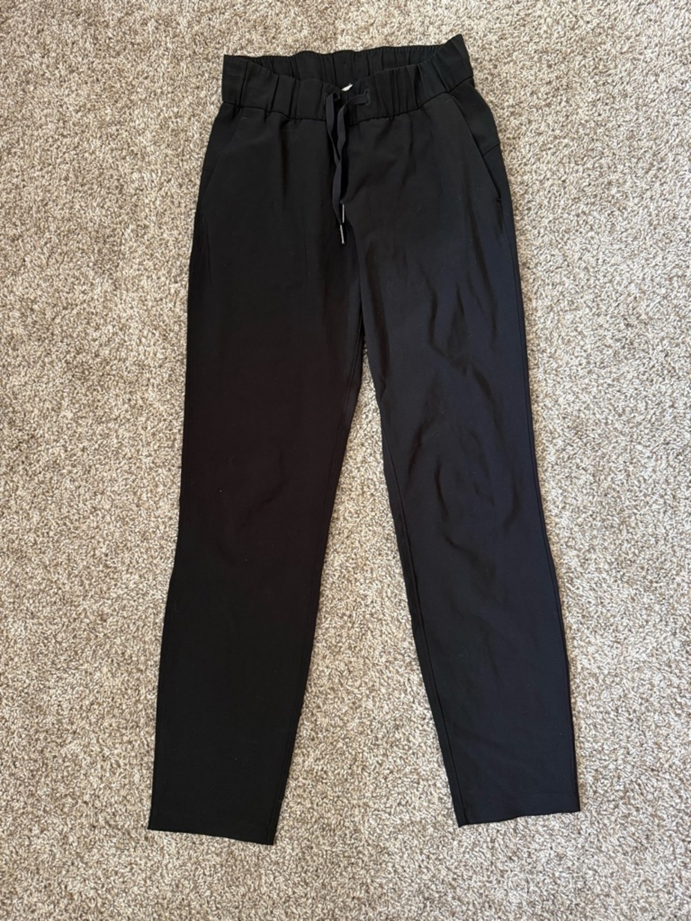 lululemon athletica Black Drawstring Slim Chinos